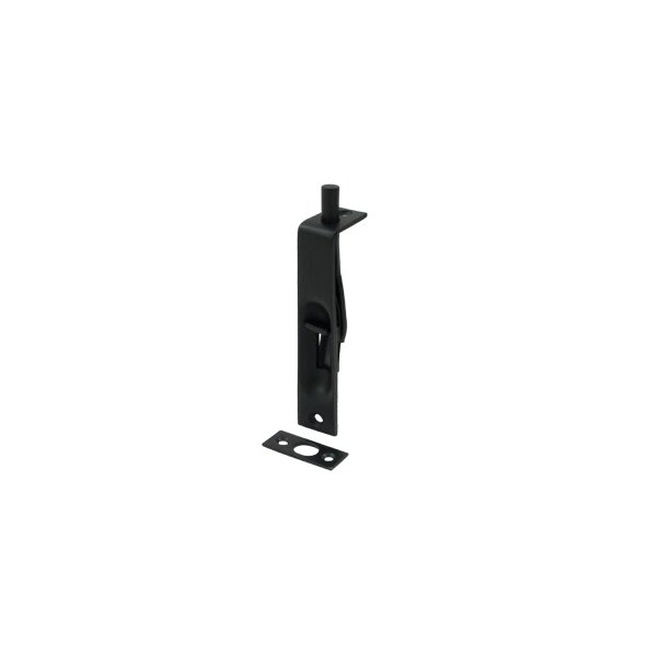 Flush Square Corner Door Bolt Paint Black, 10PK